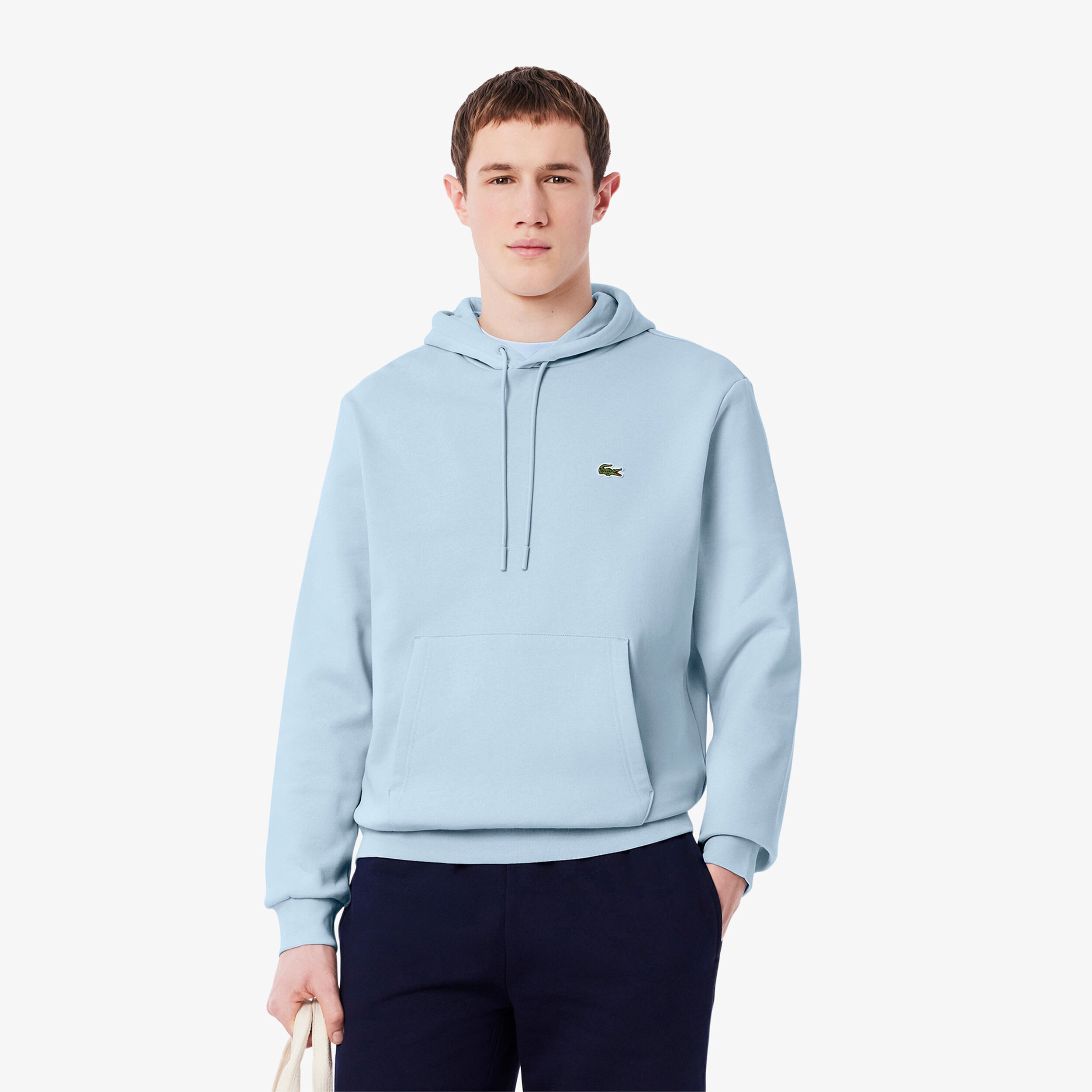 Lacoste Brushed Sweat À Capuche Hommes - Bleu Clair