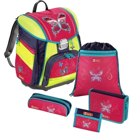 Step by Step Schulranzen-Set TOUCH DIN Butterfly Dancer, 5-teilig