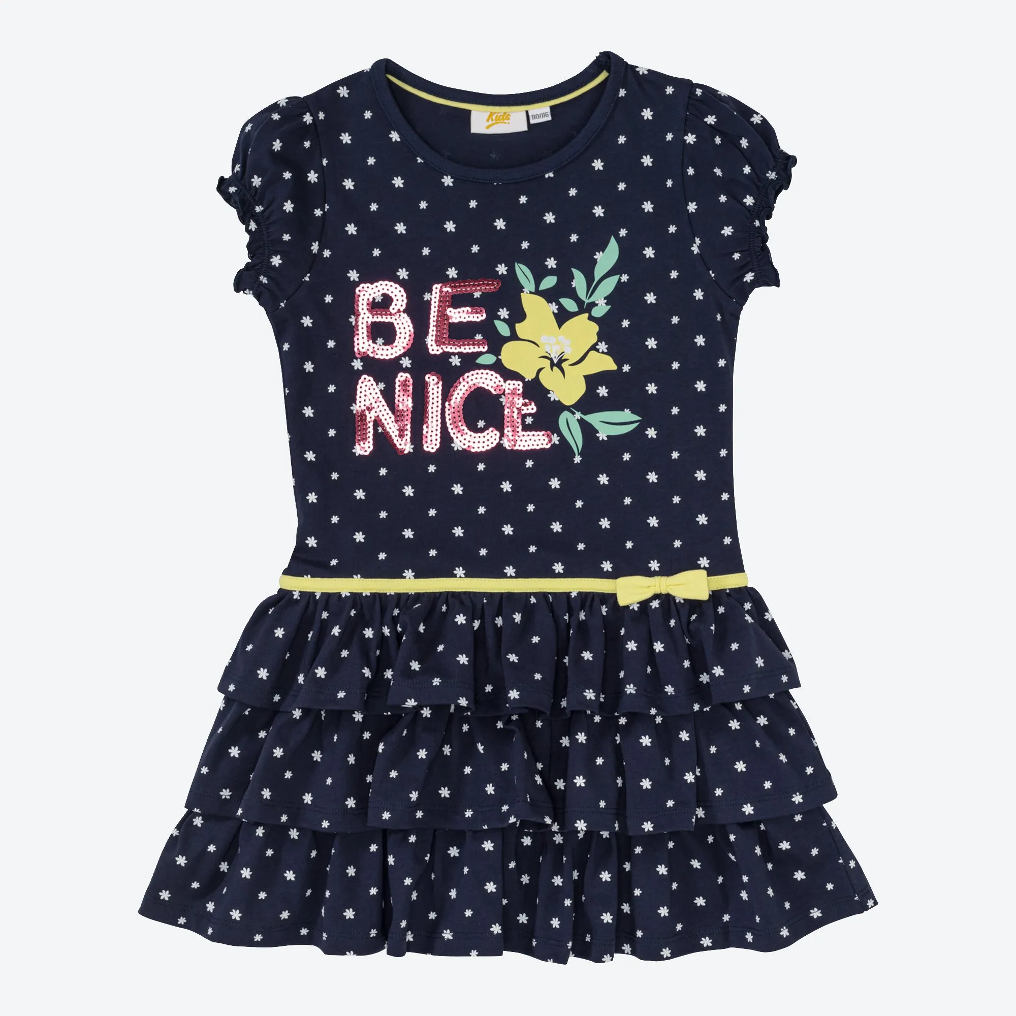 Mädchen-Kleid mit Pailletten-Schriftzug