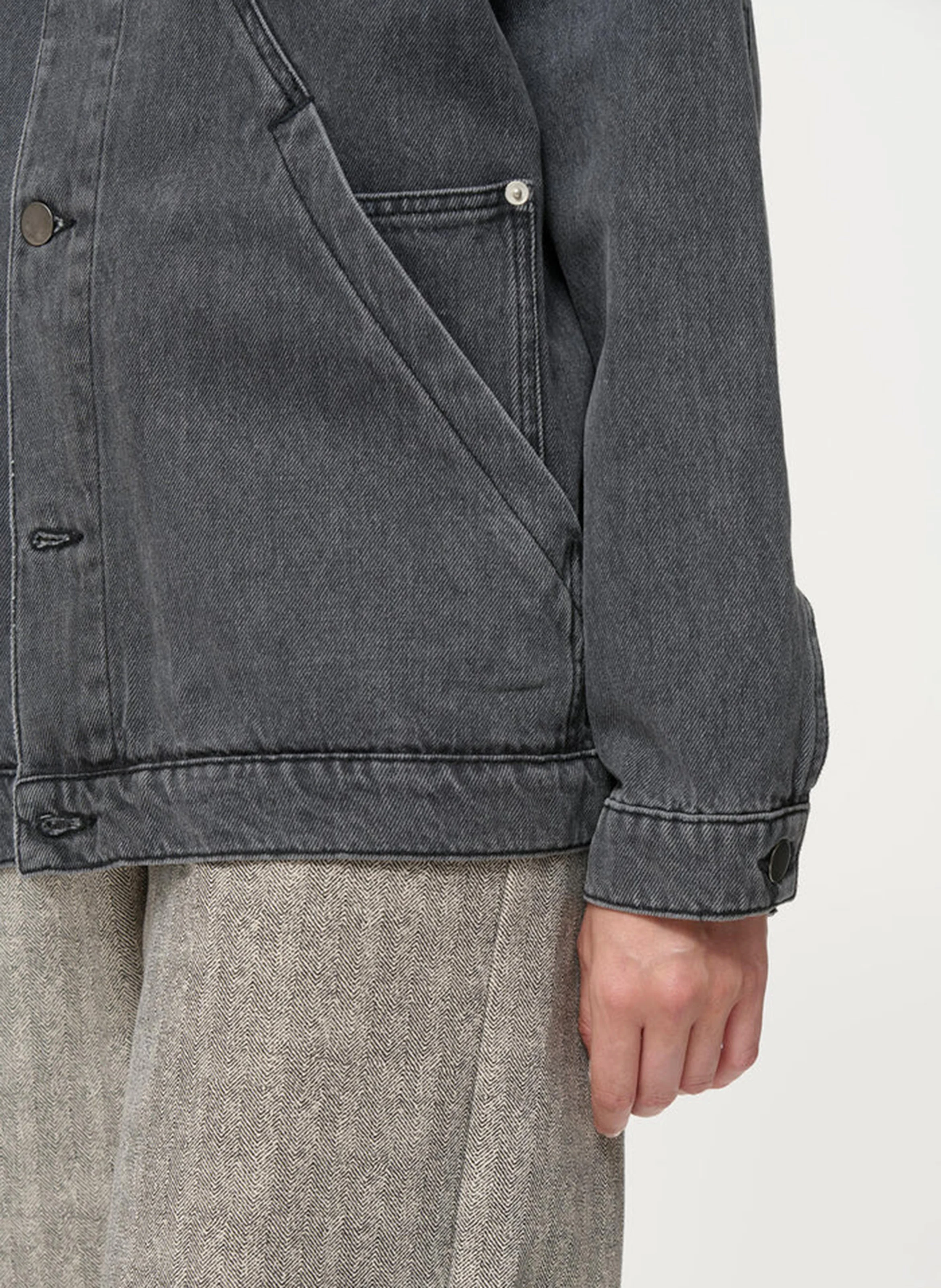 Surchemise oversize en jean délavé | Gris