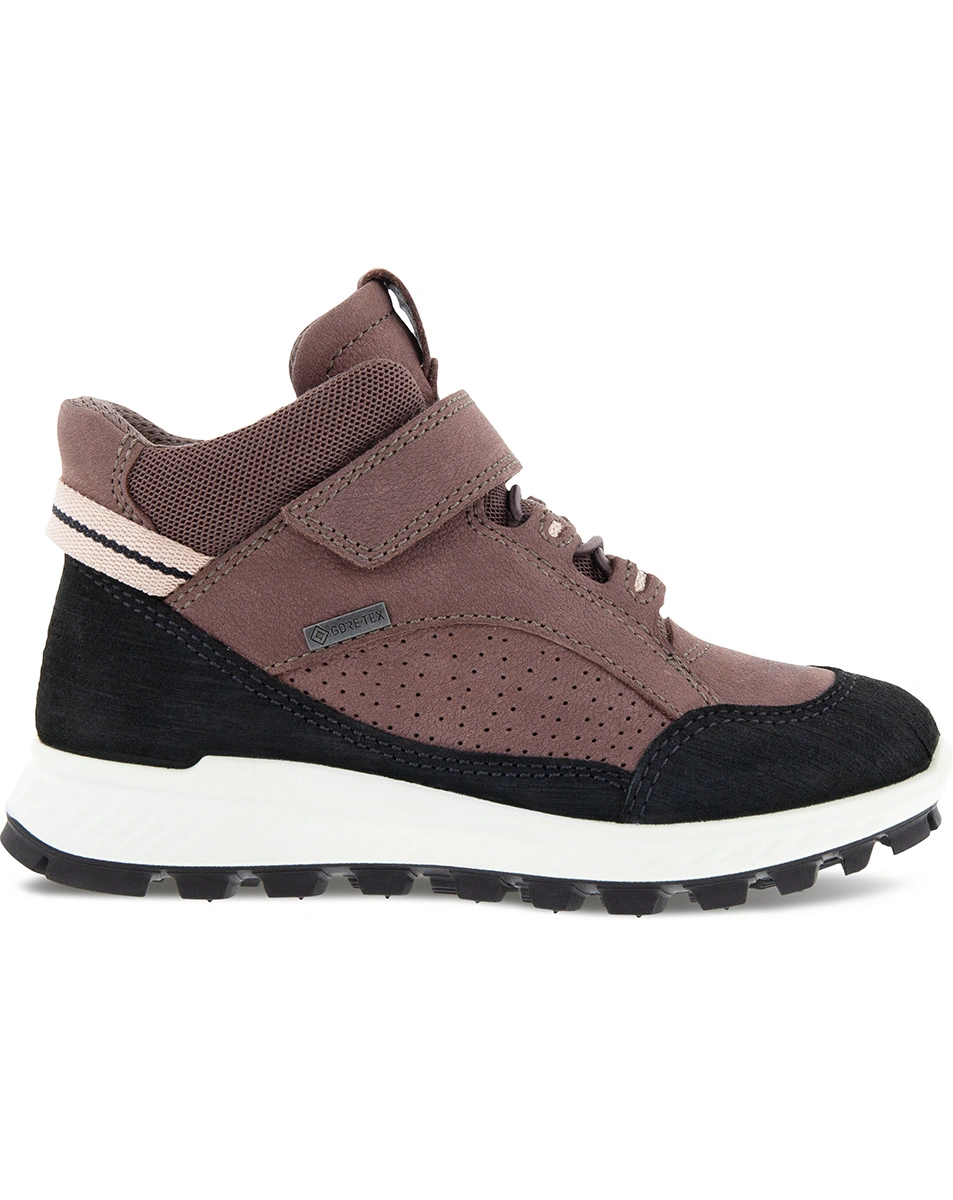 Leder-Klettstiefel EXOSTRKids/JUNIORS gefüttert in velcro black/dusty purple