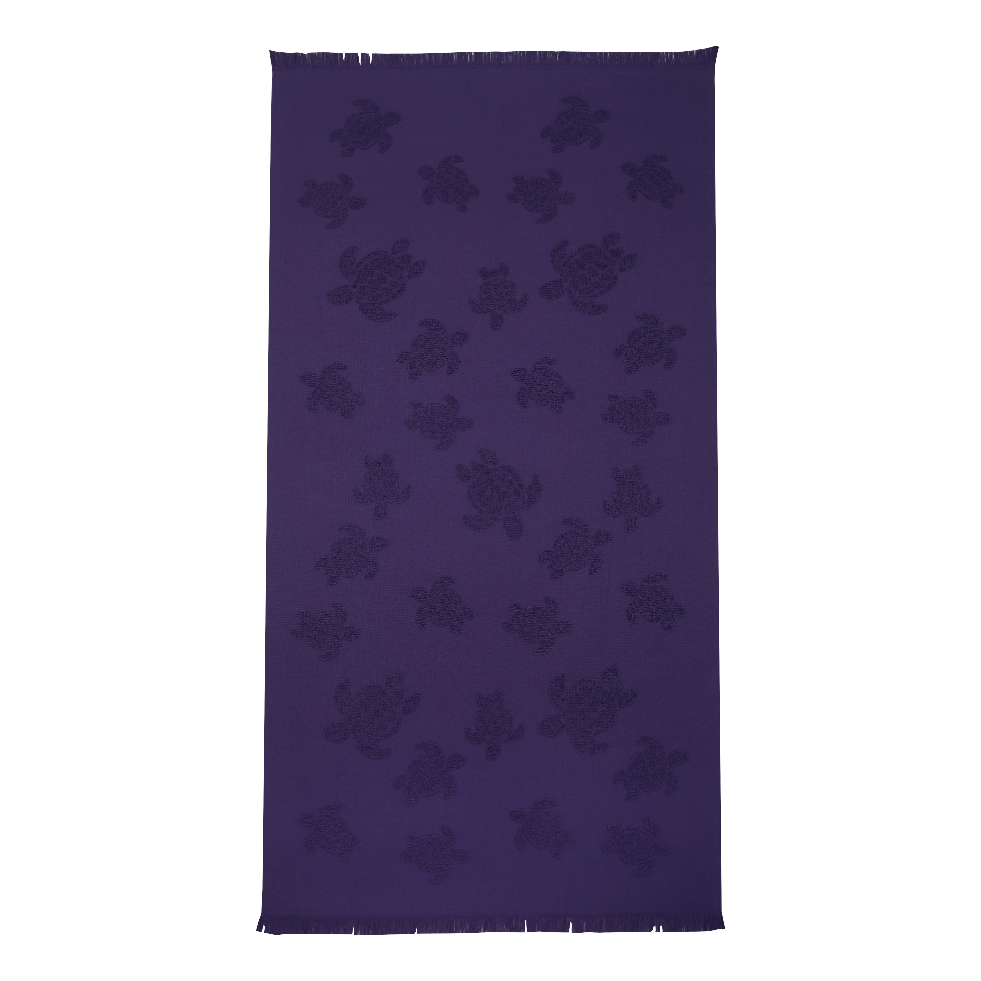 Serviette de Plage Fouta Uni en coton biologique Jacquard Tortues | Serviette Vilebrequin STHU1201
