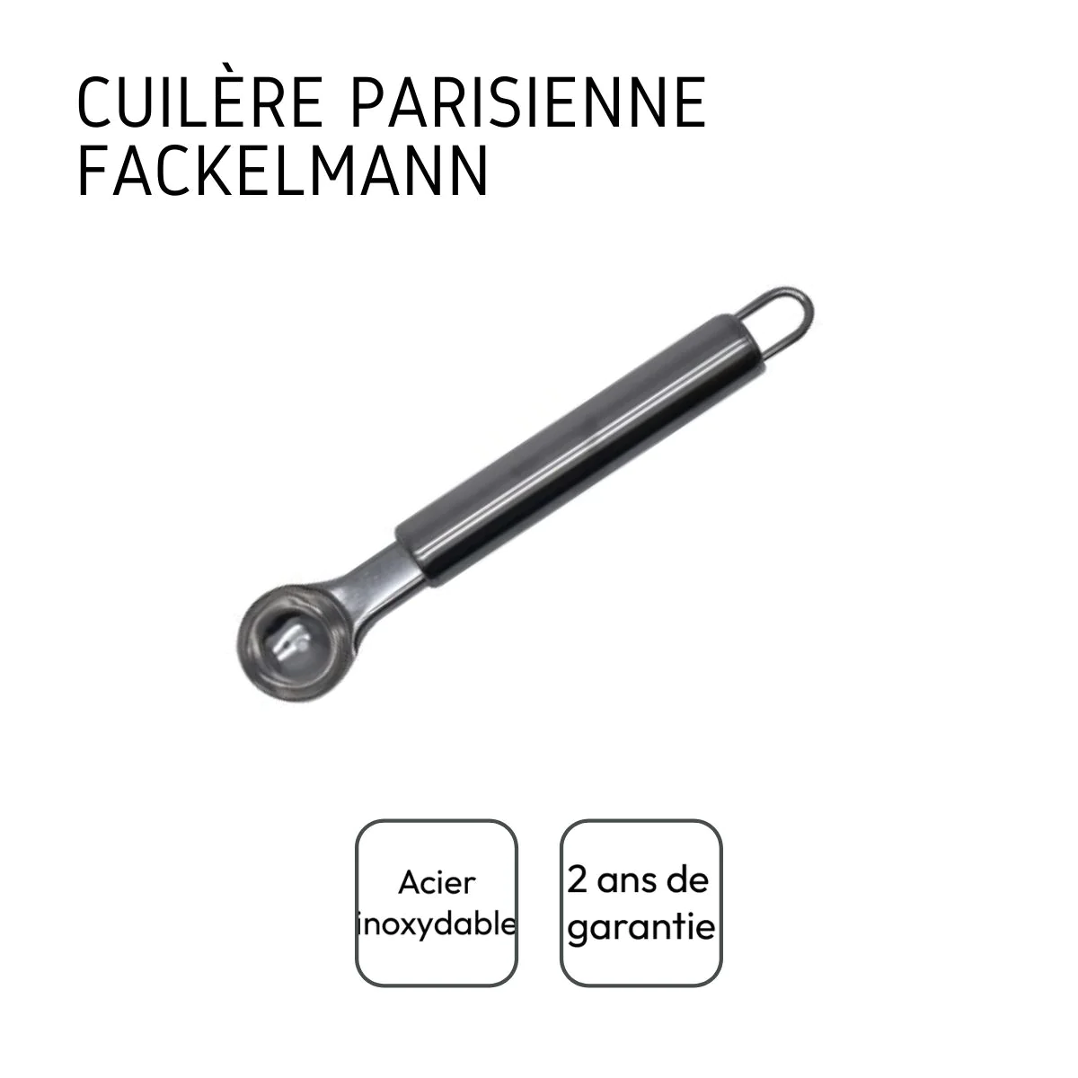 Cuillère à melon type cuillère à pomme parisienne Elemental Fackelmann