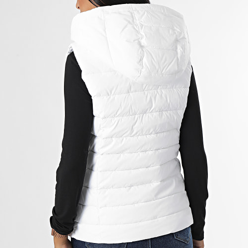 Doudoune Capuche Sans Manches Femme Basic 3742 Blanc
