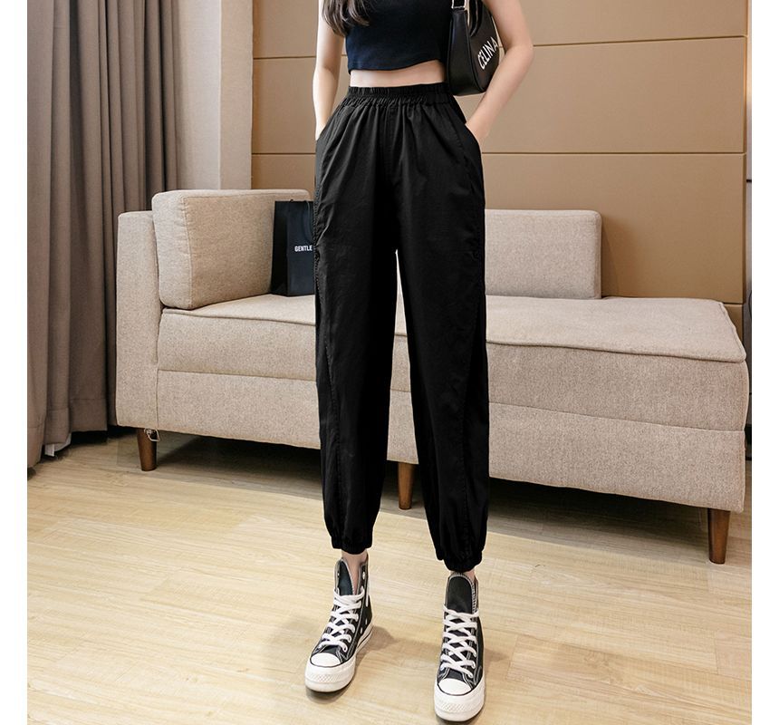CosmoCorner - Hoge taille cropped joggingbroek
