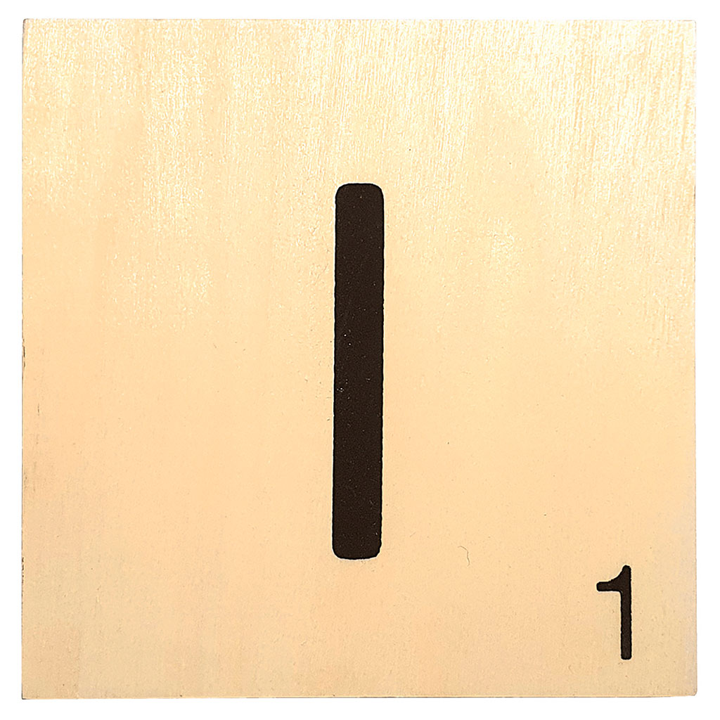 Lettre I bois à décorer 10x10cm