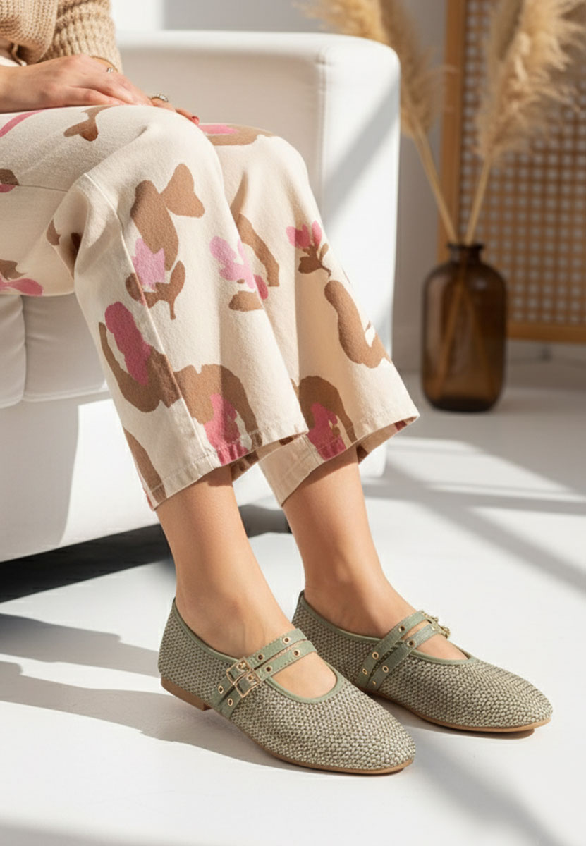 Ballerines femme vert Billy