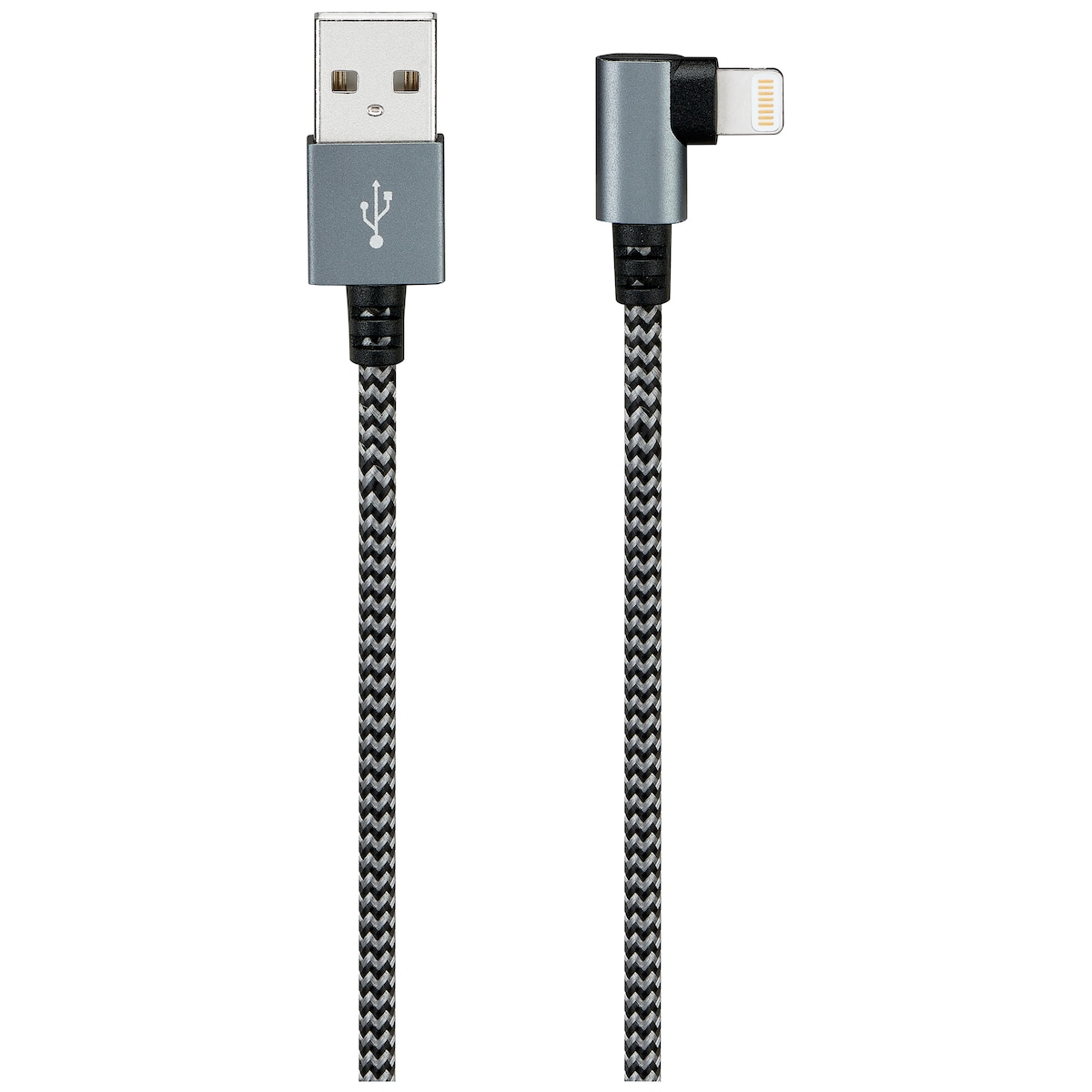 Sandstrøm flettet Lightning-kabel (grå)