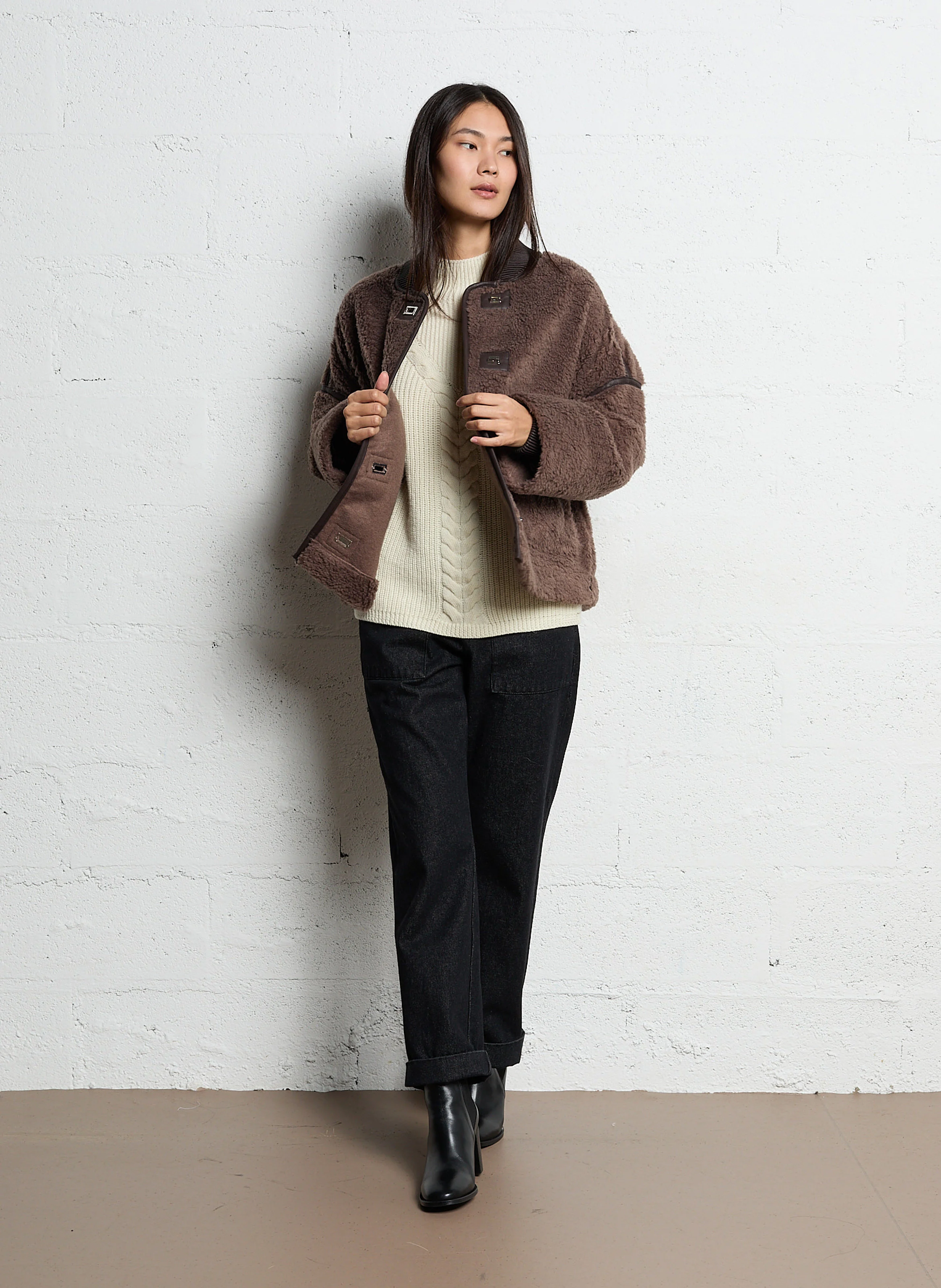 MILANO - Manteau en fausse fourrure | Marron