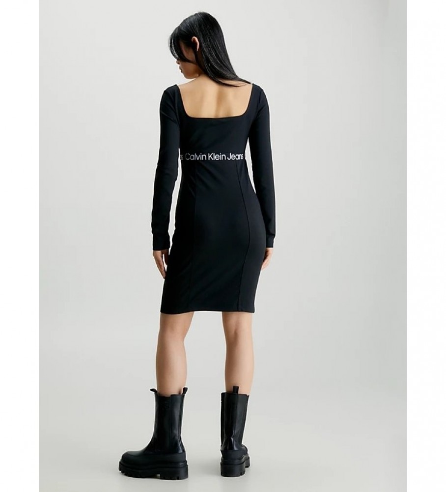 Vestido Milano da Calvin Klein Jeans com fita preta com o logotipo.
