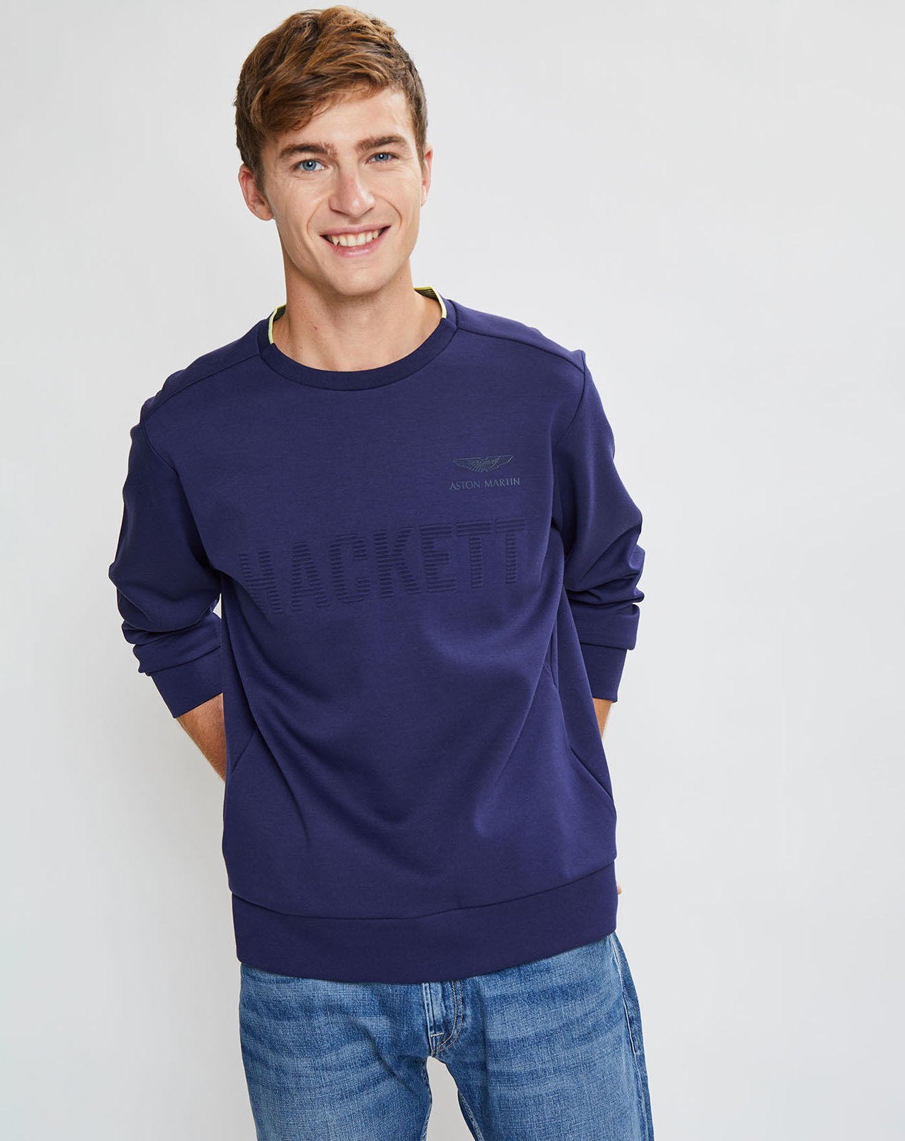 Hackett London Sweat Aston Martin Racing bleu marine