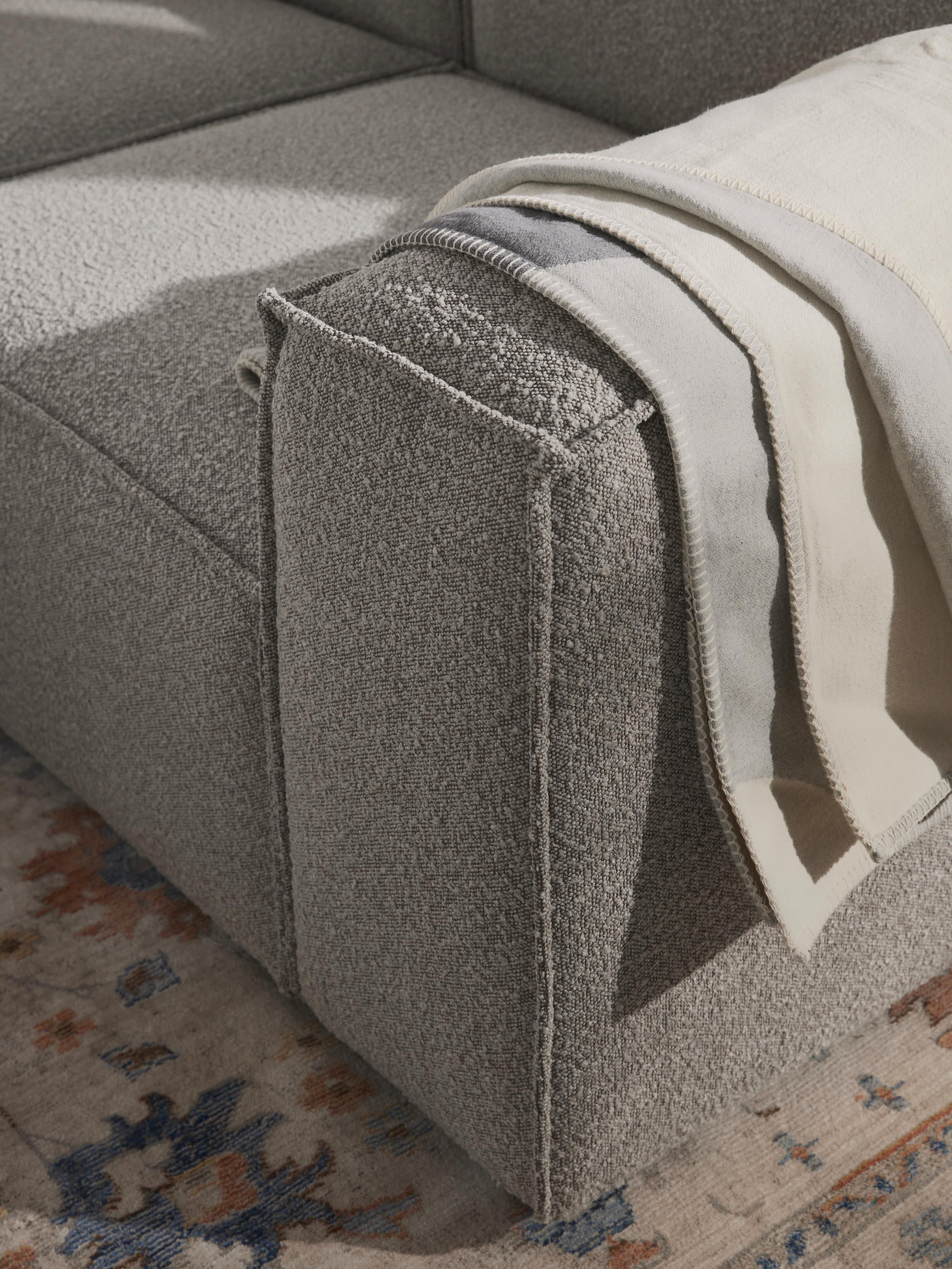 Bouclé modulaire hoekbank Lennon (2-zits)