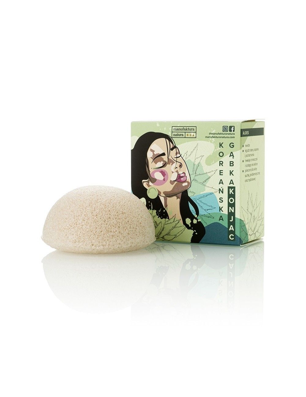 Konjac-Schwamm mit Aloe Vera - Natürliche Gesichtsreinigung