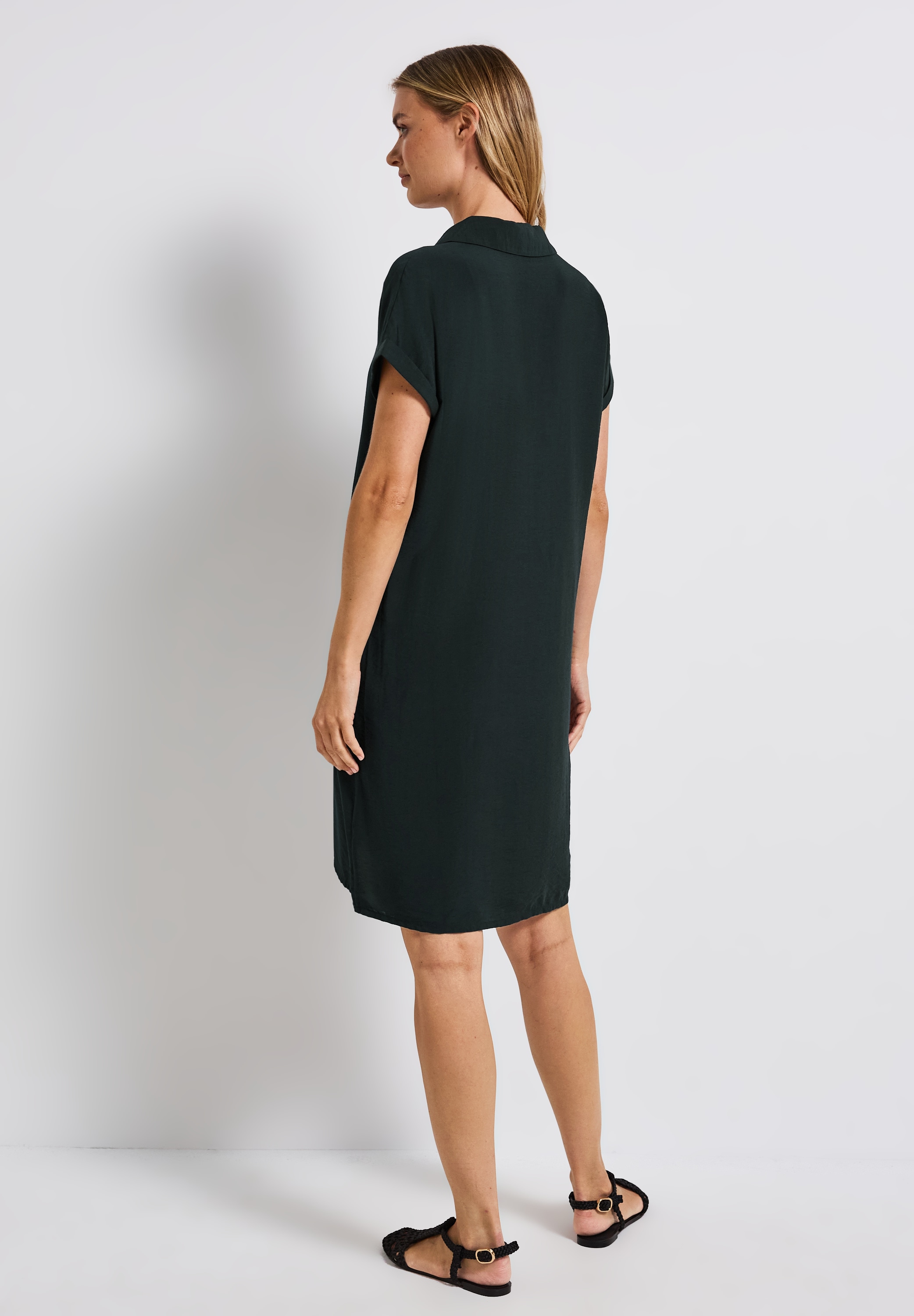 STREET ONE Shirtkleid Eingrifftaschen mit geschlitztem Ausschnitt
