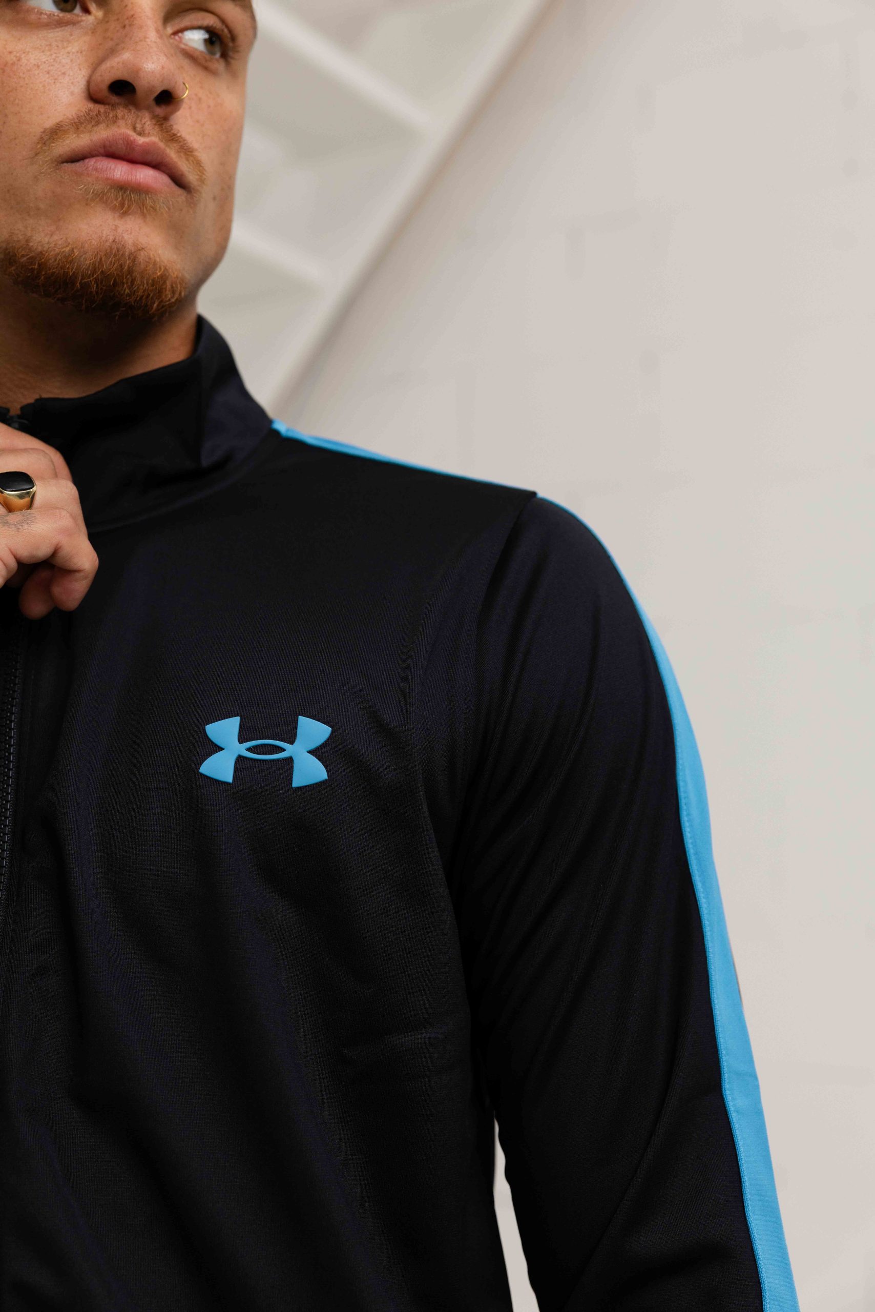 Under Armour Rival Knit Trainingspak Heren Zwart/Blauw