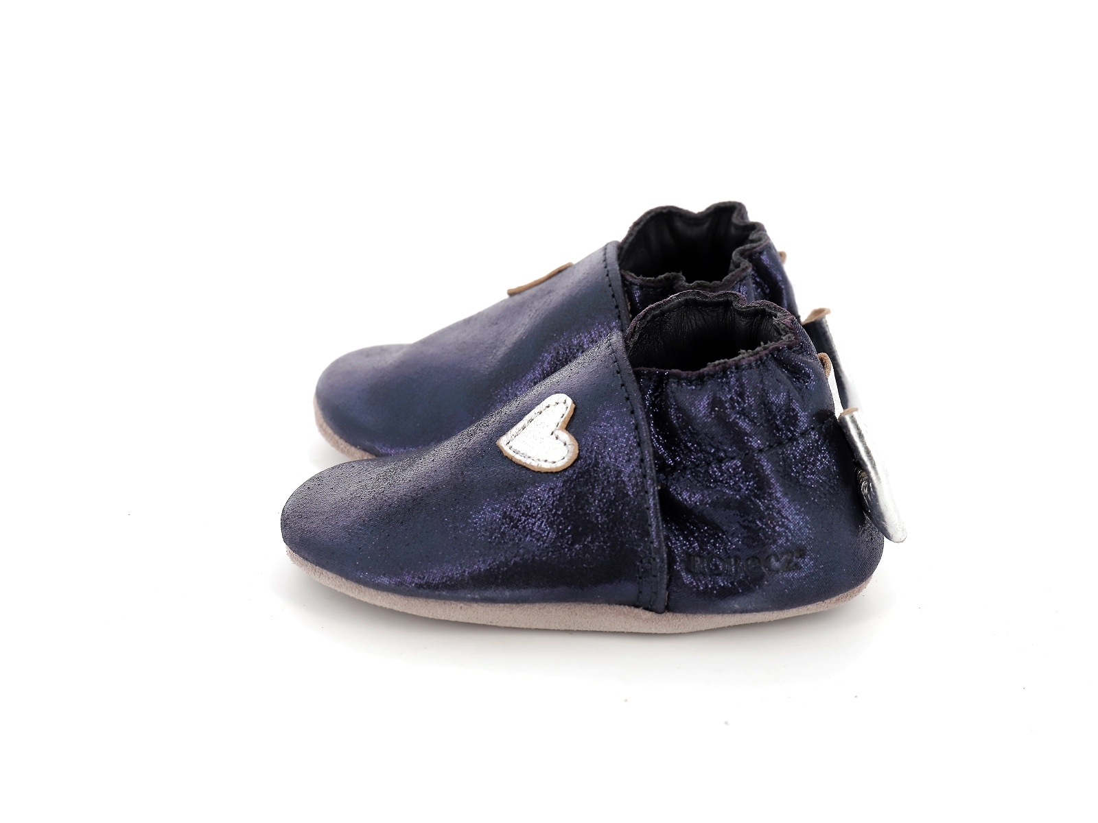 Robeez-MINI LOVE Cuir Marine