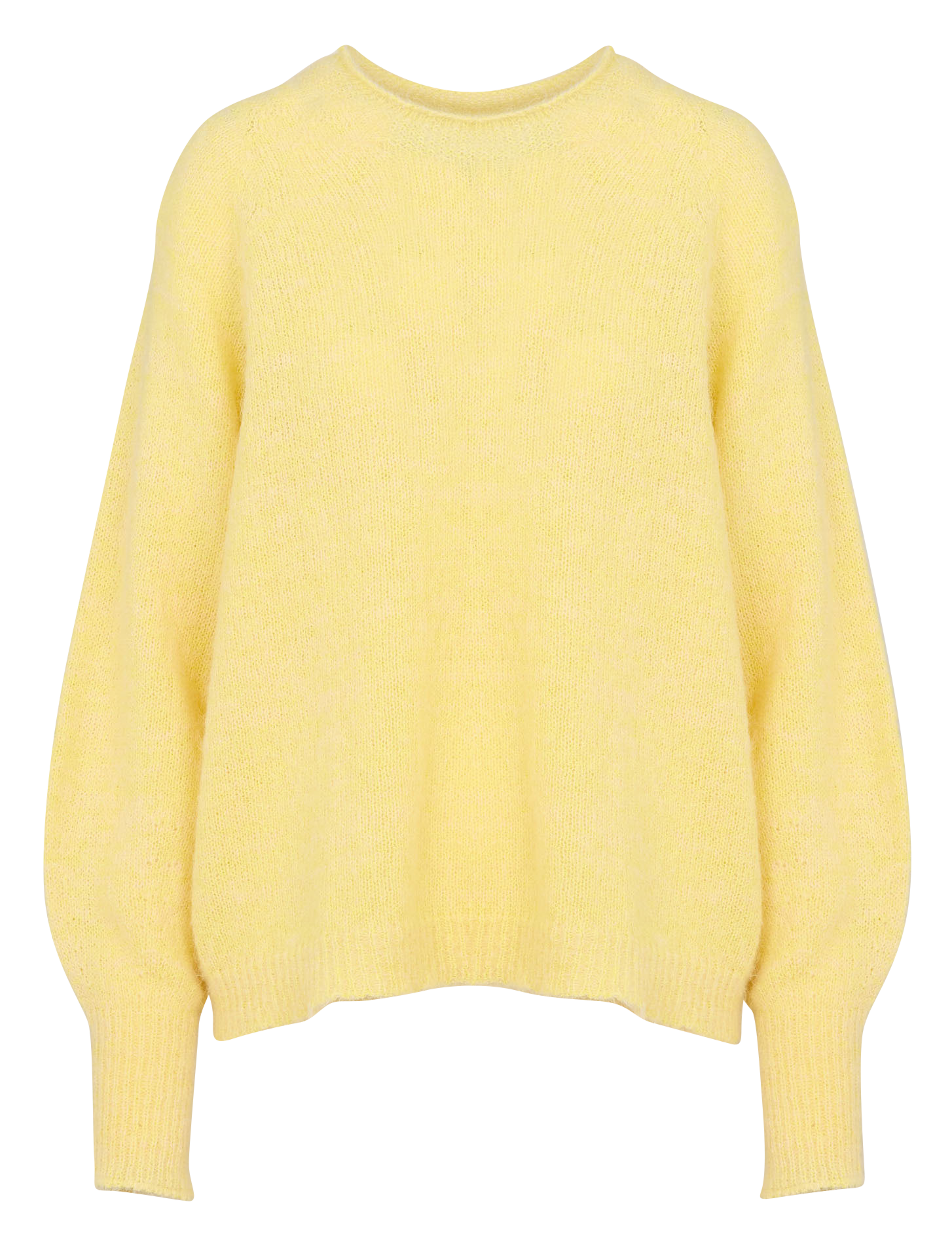 Pull ample en coton et laine mélangés | Jaune