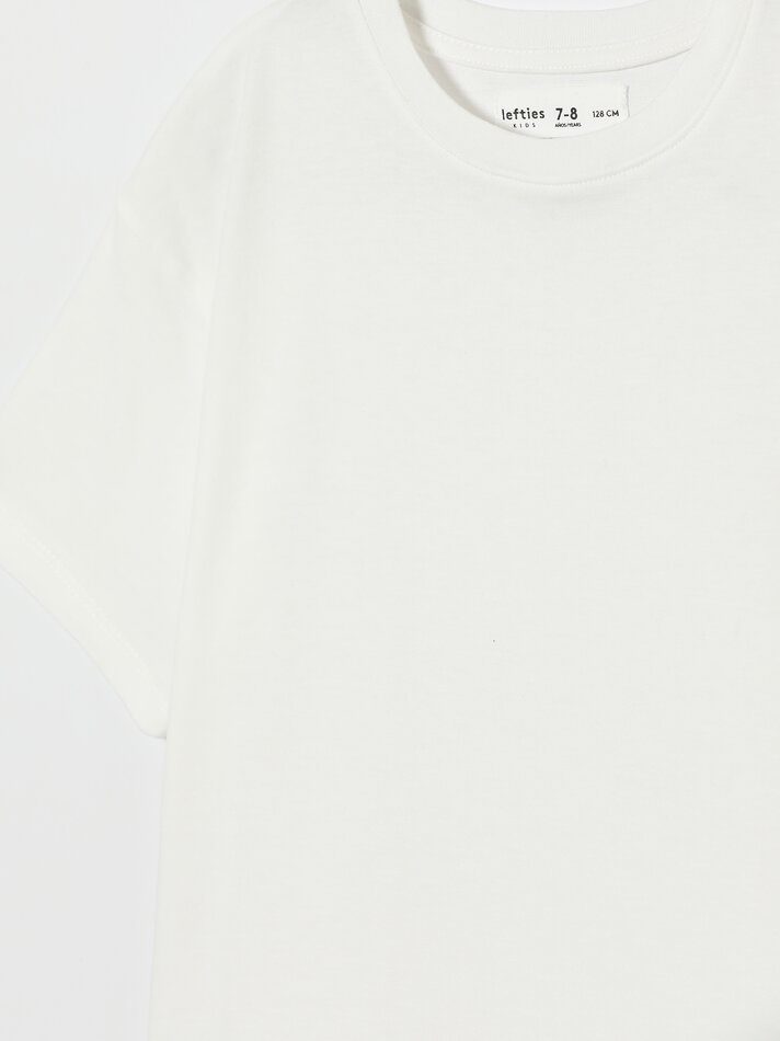 Camiseta básica de manga curta - Off-white