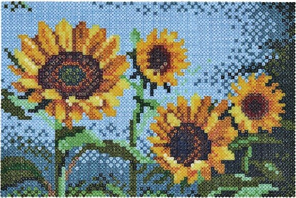 Hama Art - Solsikker Perlesæt - 10.000 Midi Perler - 3608