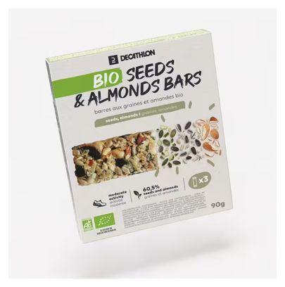 Barres énergétiques Bio Decathlon Nutrition Graines & Amandes - 3x30g