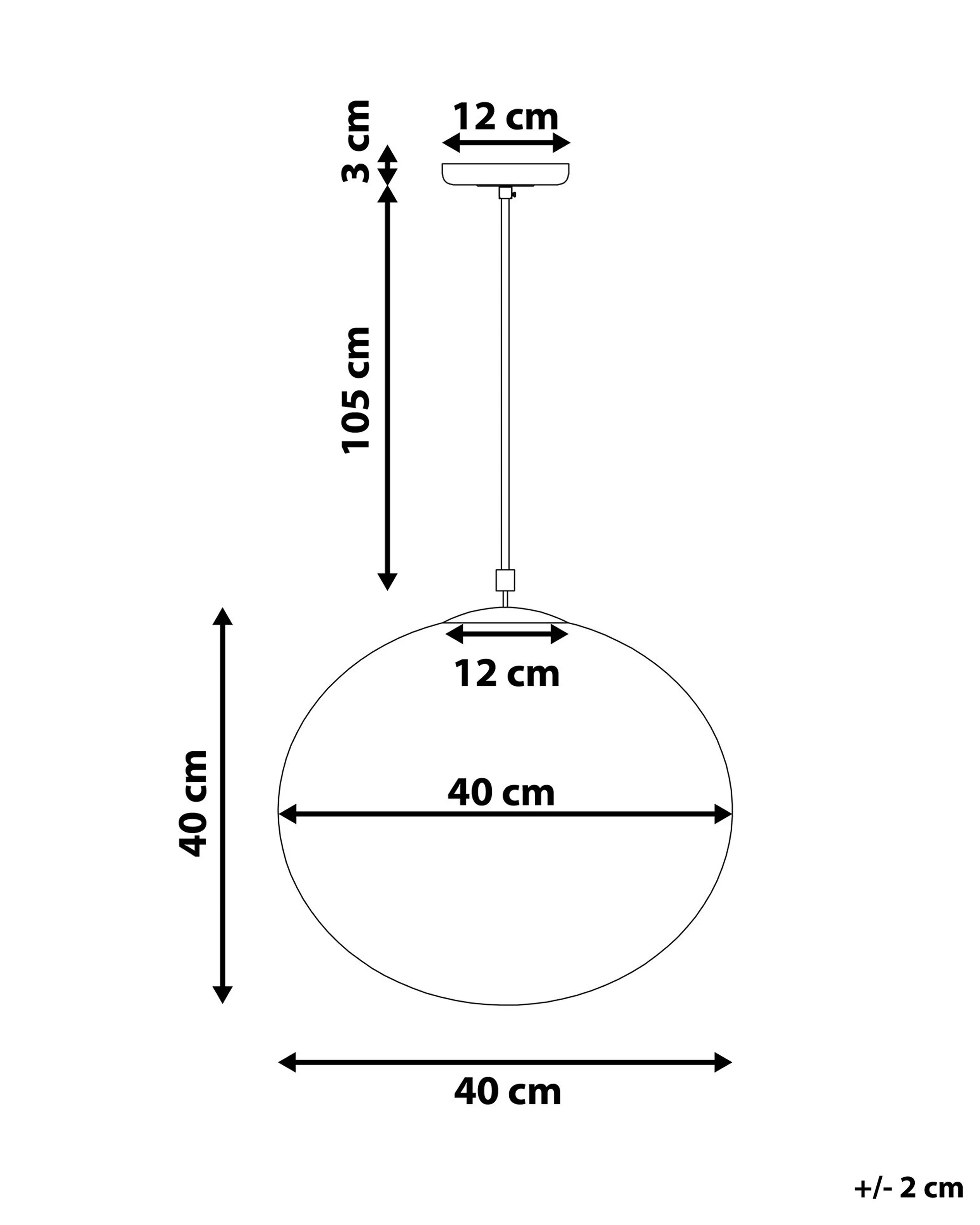 Hanglamp BARROW Glas Wit