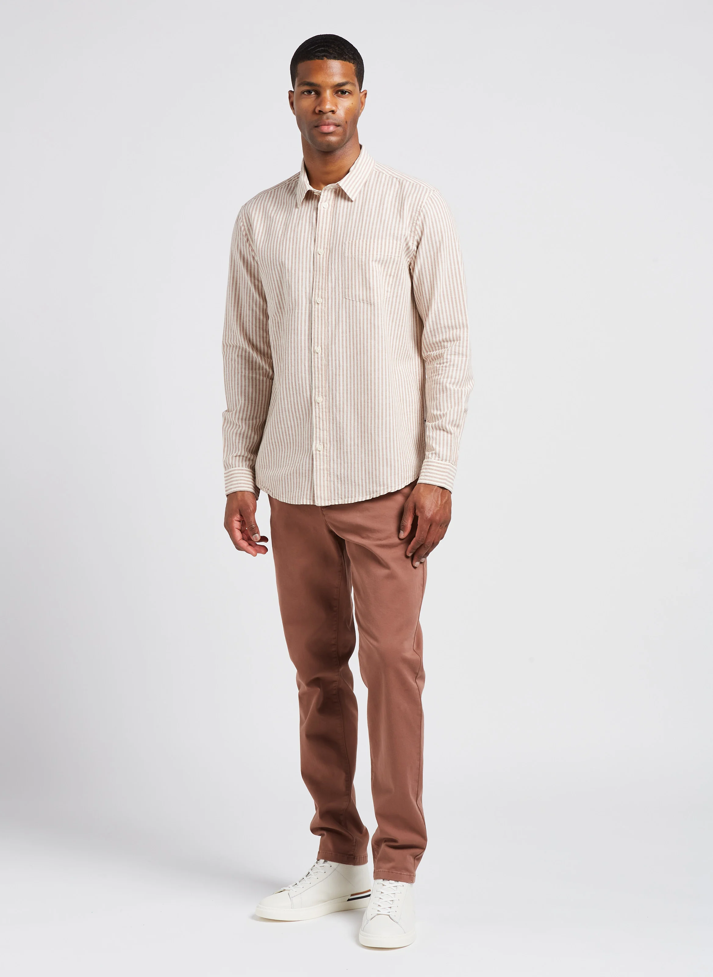 LAVIS - Pantalon droit en coton bio mélangé | Multicolore