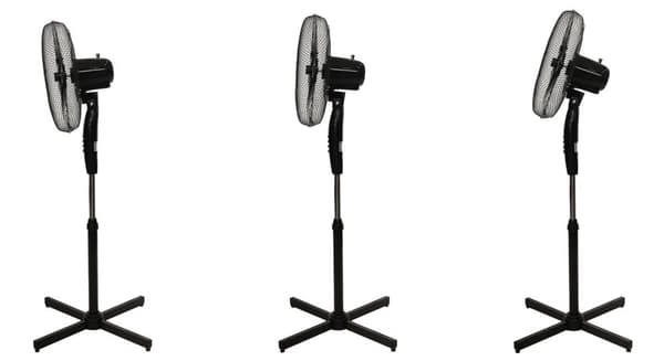 Stående gulvvifte 45W – 3 moduser, 5 blader, svart