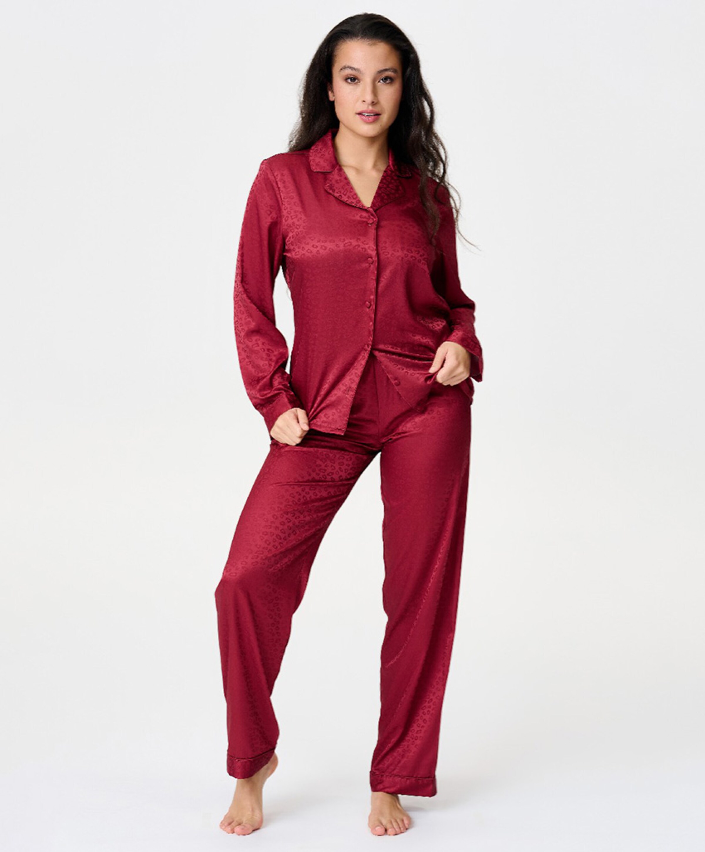 LingaDore Dames pyjama bordeaux