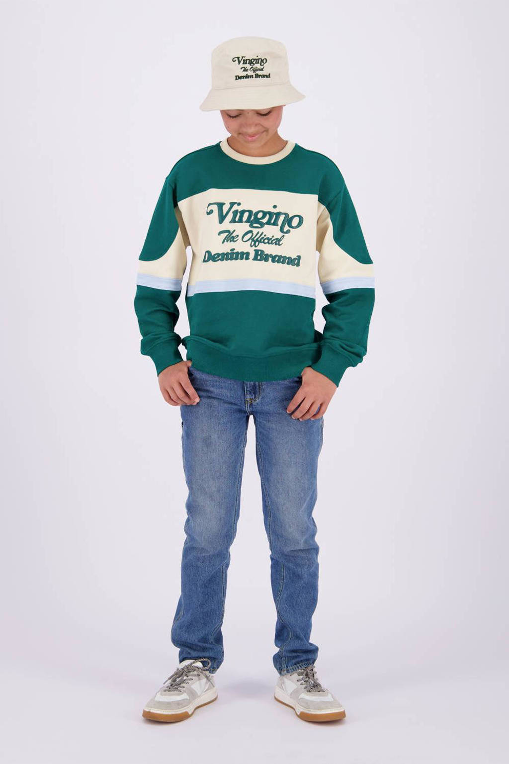 Vingino straight leg jeans dark blue denim