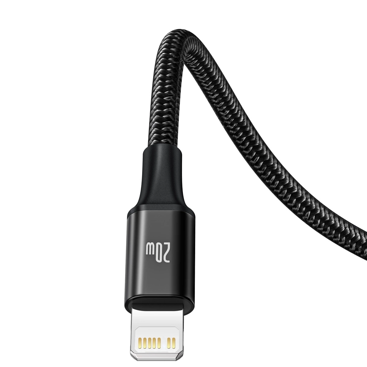 (1.5m) 3in1 USB C auf USB C / Lightning / Micro USB Nylon Ladekabel Datenkabel - Schwarz