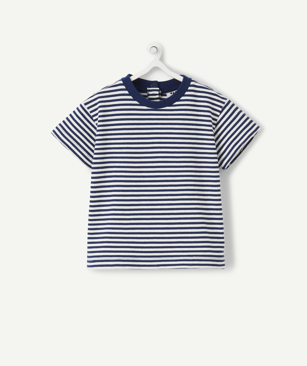 T-SHIRT ÉVOLUTIF 2 EN 1 MARINIÈRE BLEU MARINE