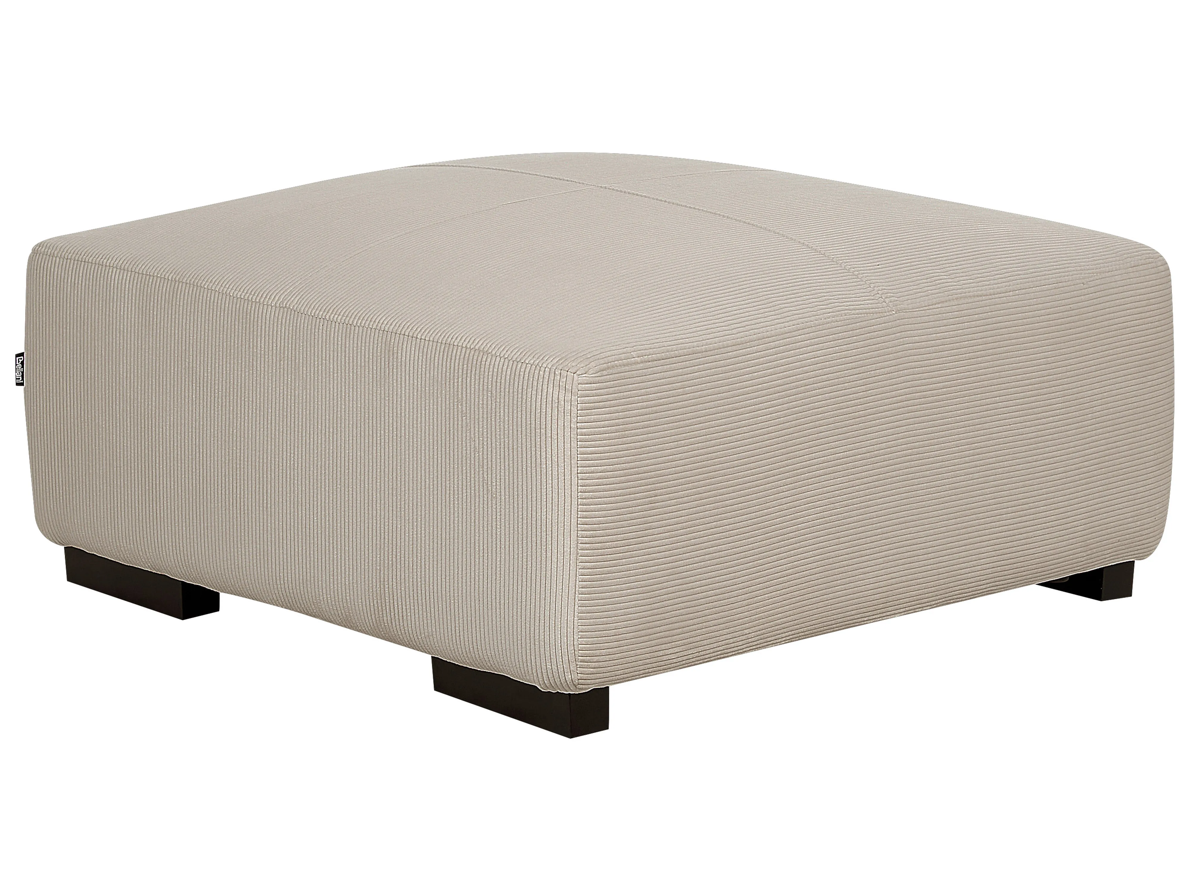Hoekbank 4-zits LUNGO Corduroy Beige met ottomaan rechtszijdig