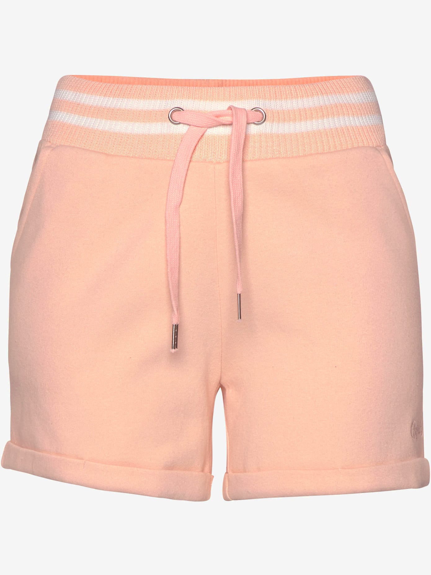 Short en matière sweat short en coton molletonné avec logo brodé