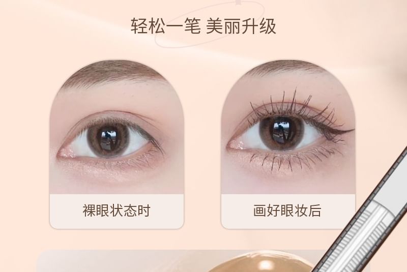 MANSLY - Intense zwarte gladde eyeliner met spiegel