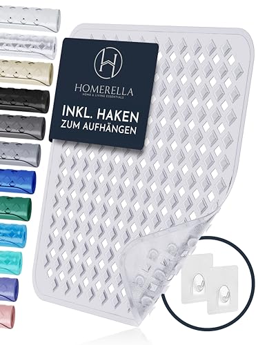 Homerella® Antislip Douchemat - 100% BPA-vrij - Inclusief 2 ophanghaken 53x53cm - Antislip douchemat, huidgevoelig en schimmelwerend - Machinewasbare douchemat