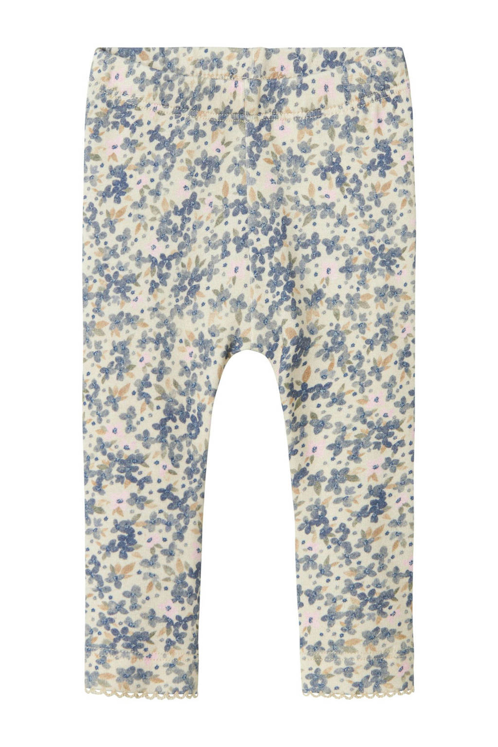 NAME IT baby gebloemde legging beige/roze/blauw