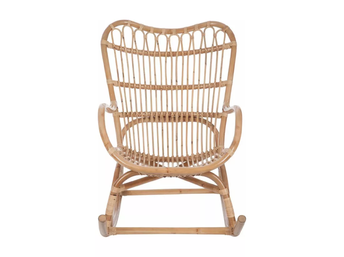 Fauteuil à Bascule en Rotin 