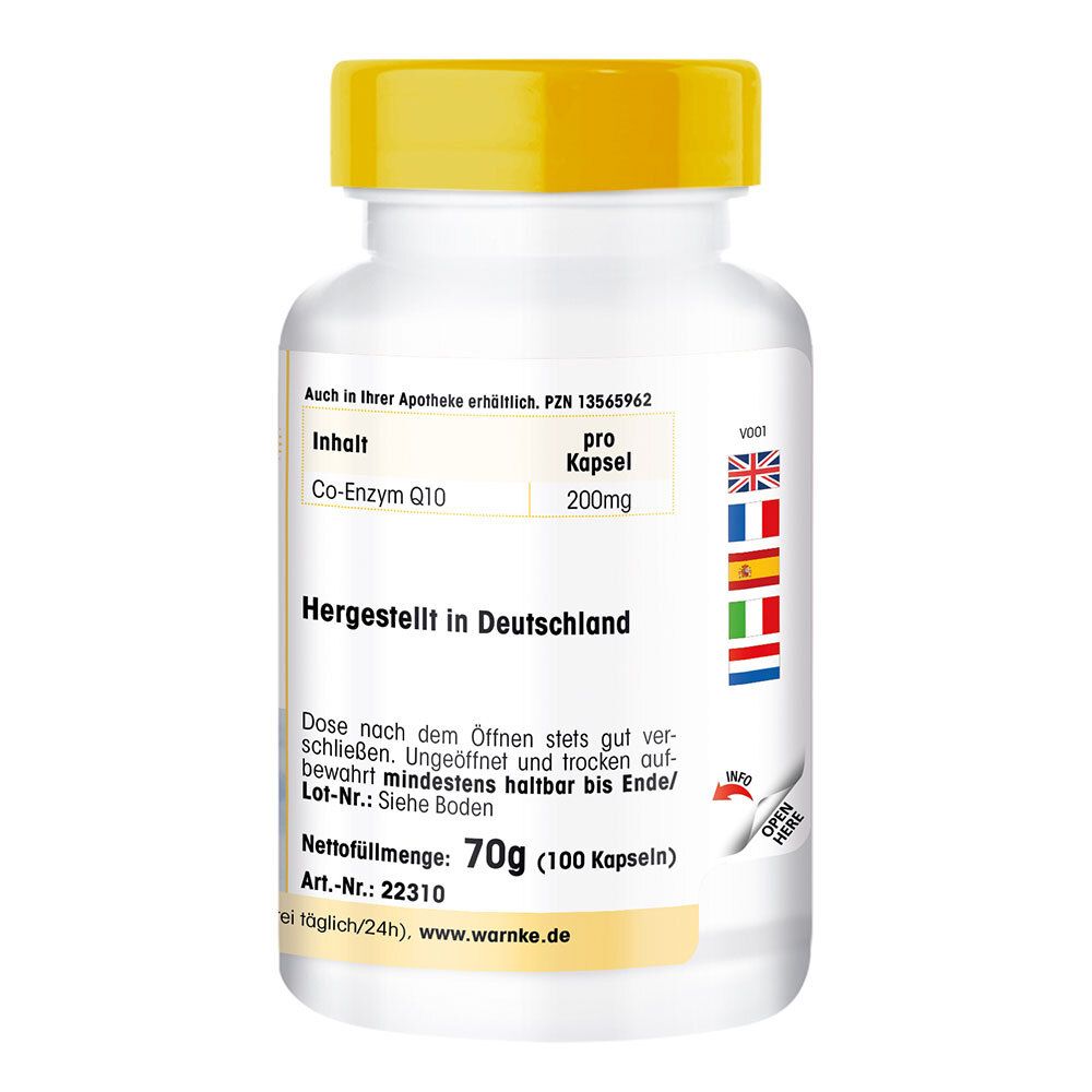 WARNKE VITALSTOFFE Co-Enzym Q10 200 mg
