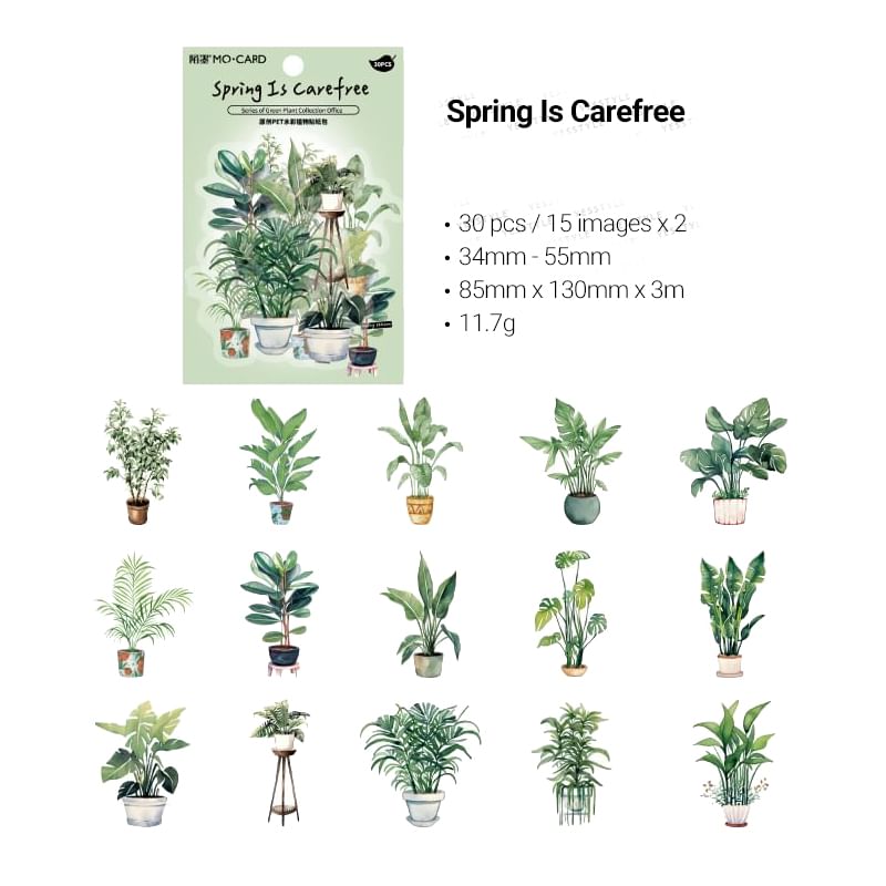 Milena - Plant PET-sticker (verschillende ontwerpen)