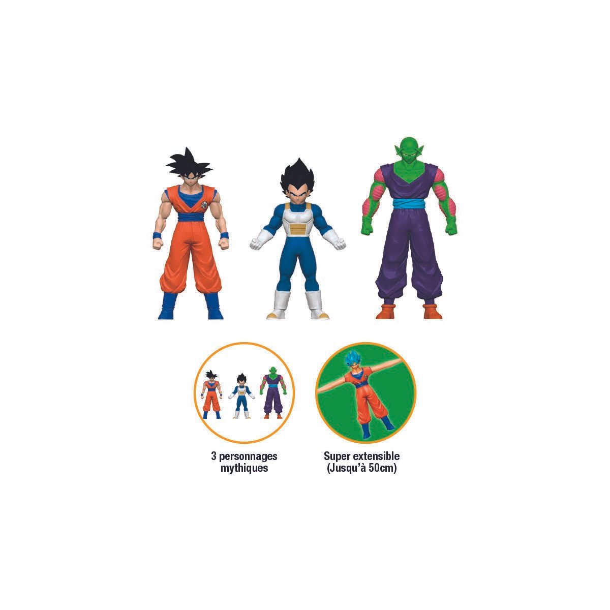 Pack de 3 Monster Flex Dragon Ball