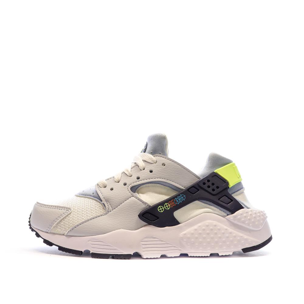 Nike Baskets Grises/Vertes Garçon Nike Huarache