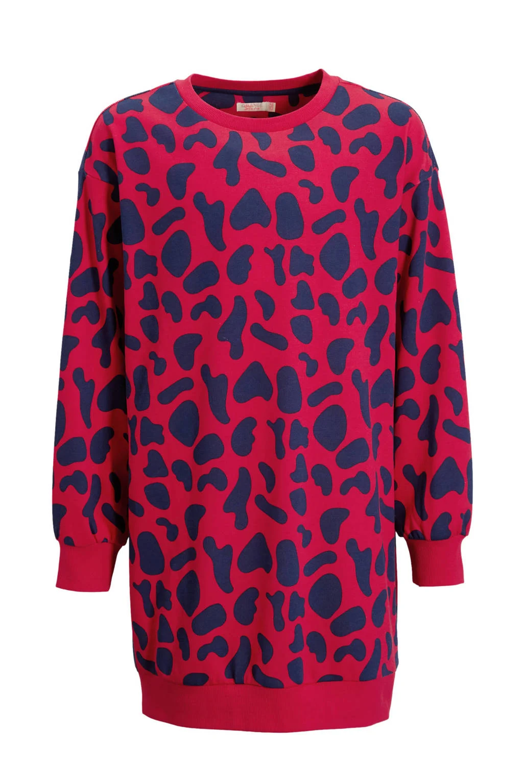 Orange Stars sweaterjurk Rome met alloverprint roze