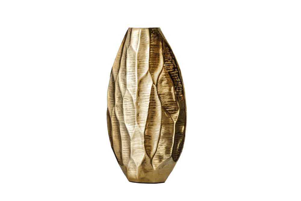 Elegante Vase ORGANIC ORIENT 44cm gold Hammerschlag Design