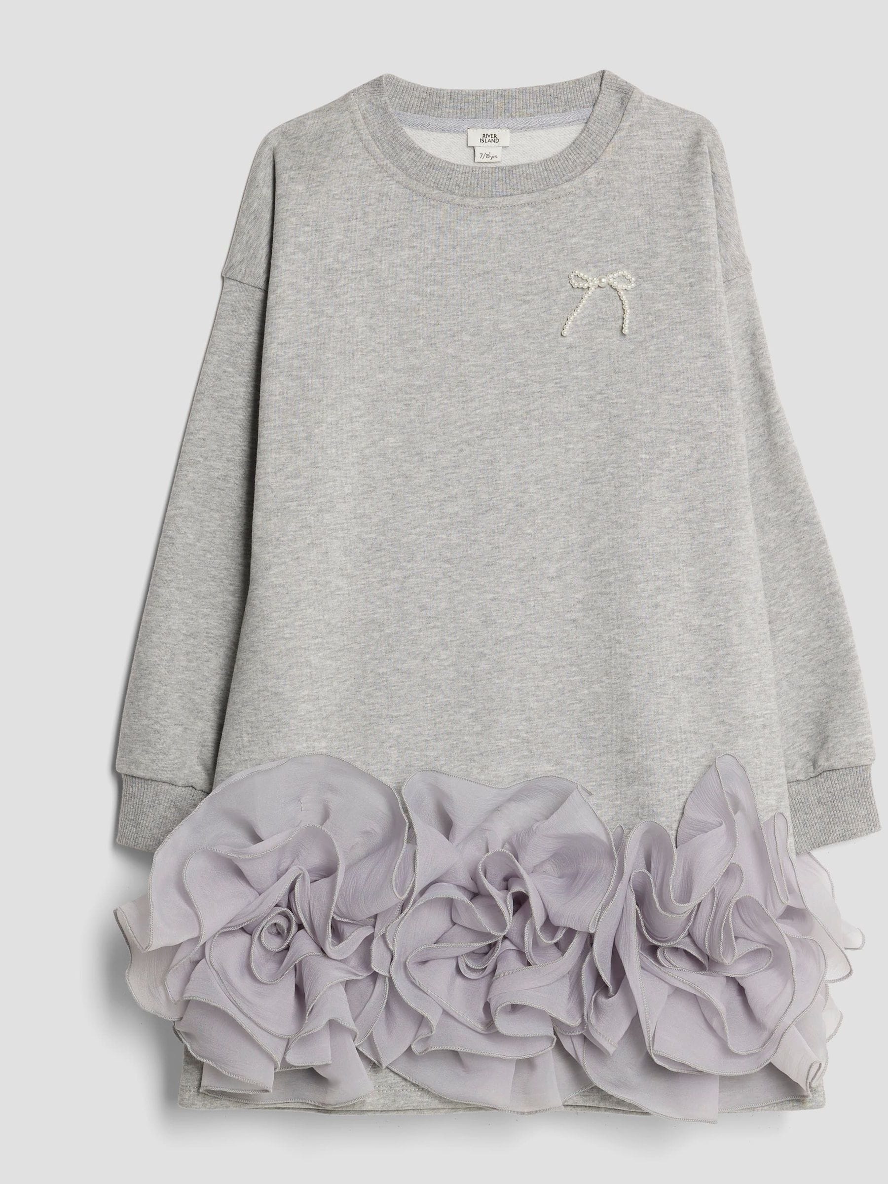 River Island Rosette Hem Sweat Dress