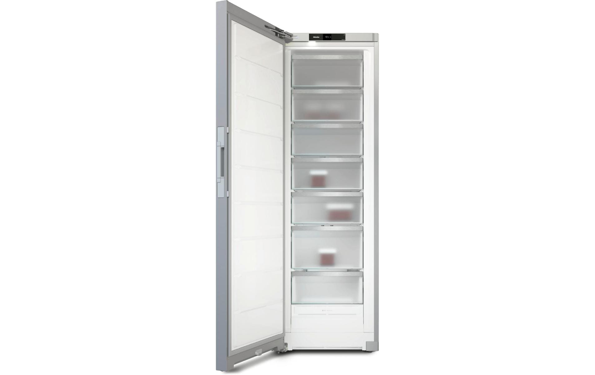 Gefrierschrank FNS 4882 D Silber Links, Wechselbar<br>Freistehender Gefrierschrank