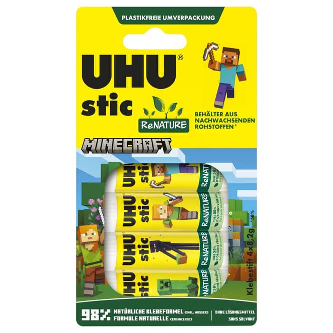 Minecraft - UHU stic - ReNATURE - Sparpack - 4 Stück
