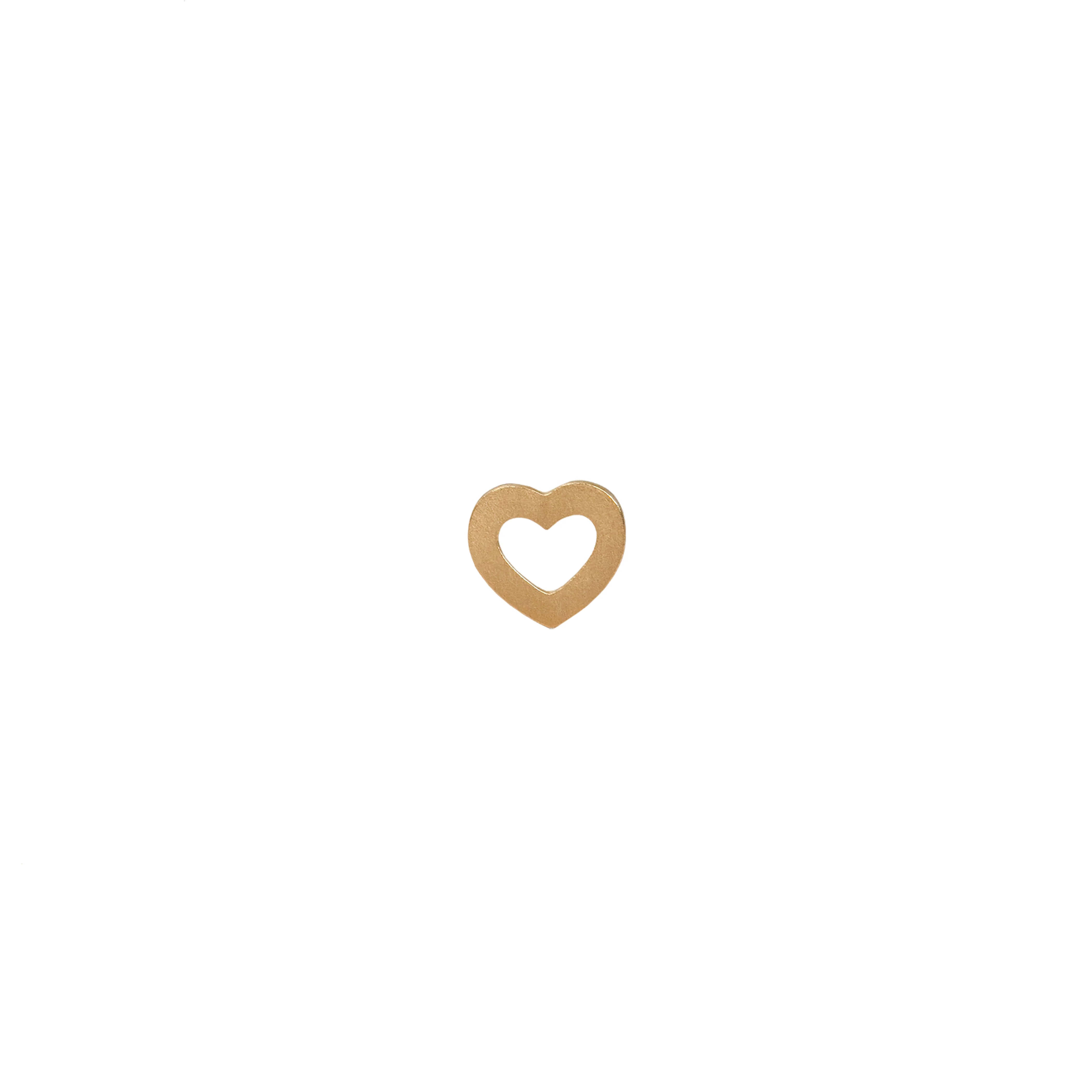 STINE A Jewelry  Petit Open Love Heart ørering - forgyldt