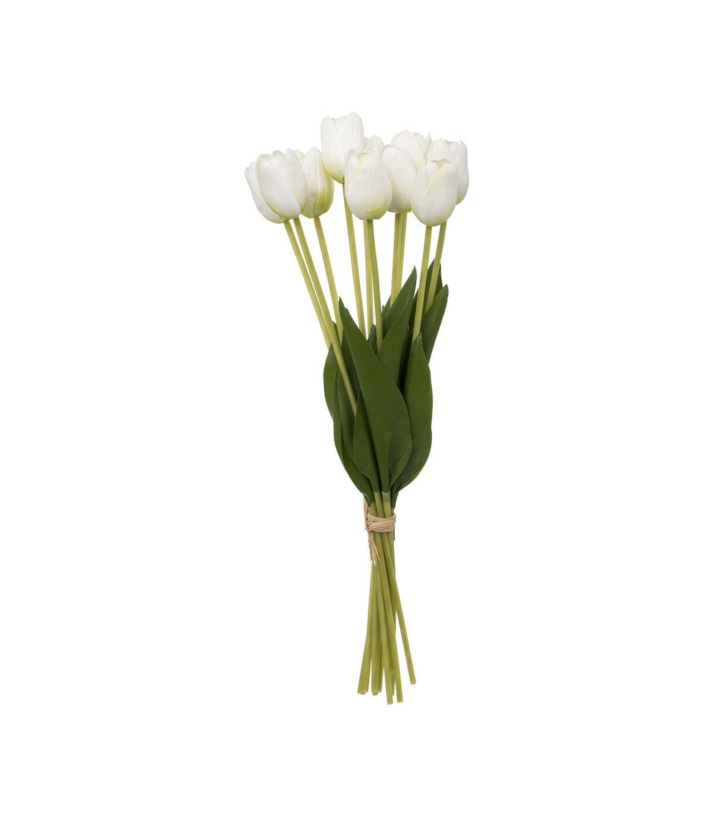 Bouquet de tulipes blanches artificielles d. 16 x h. 48 cm