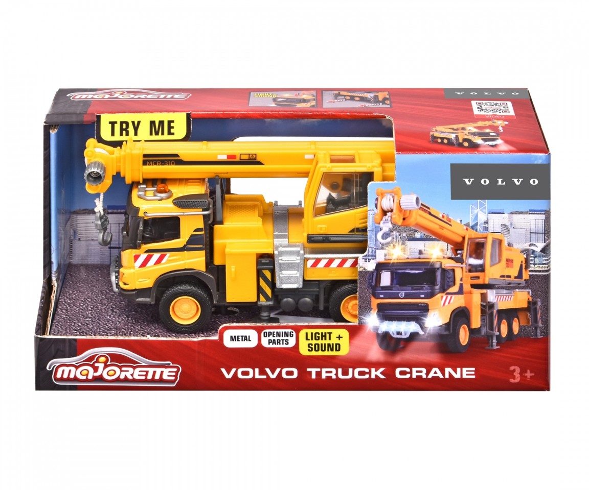 Majorette - Volvo Lastbil med Kran