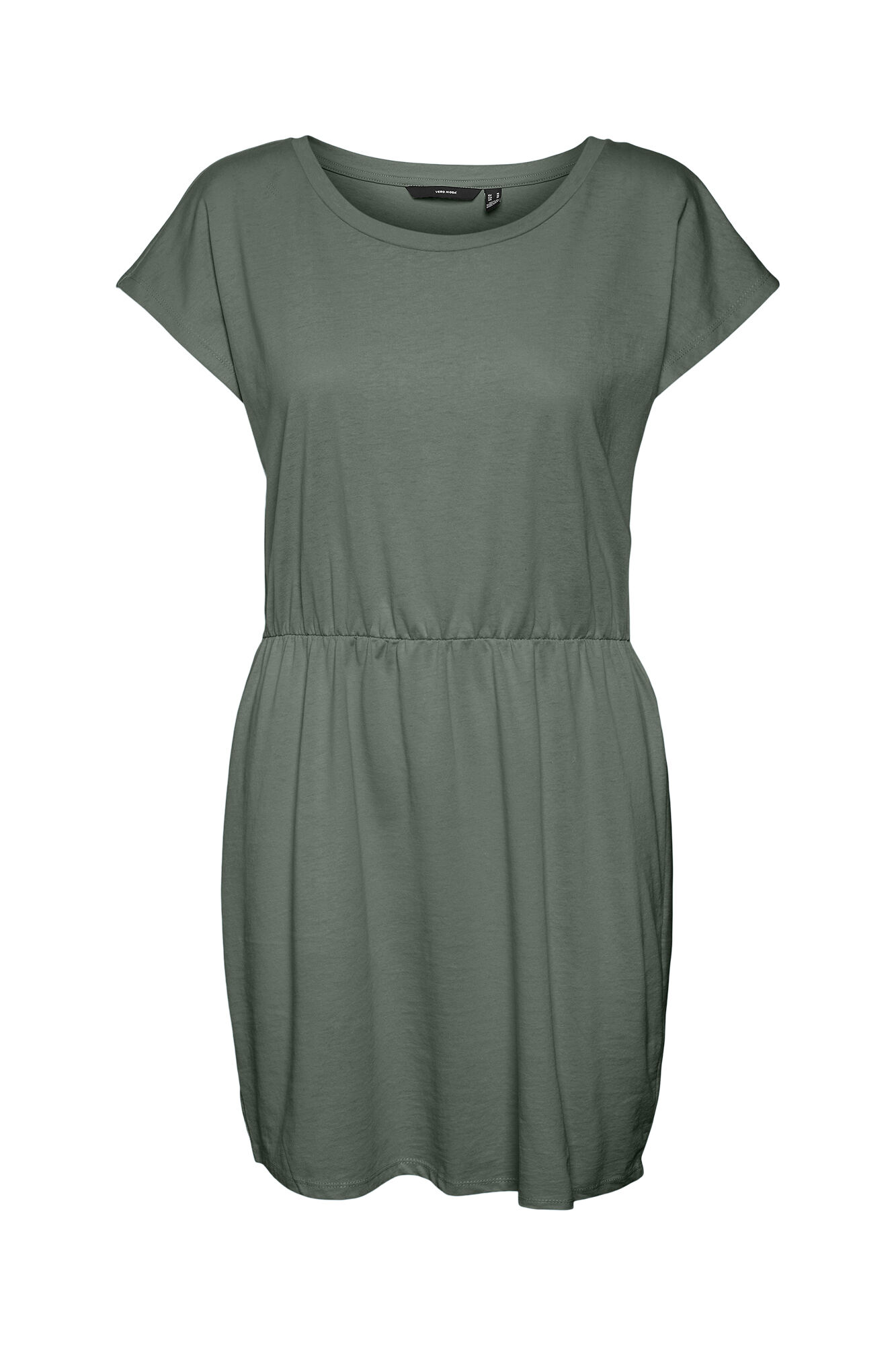 Vestido curto de algodão - Verde